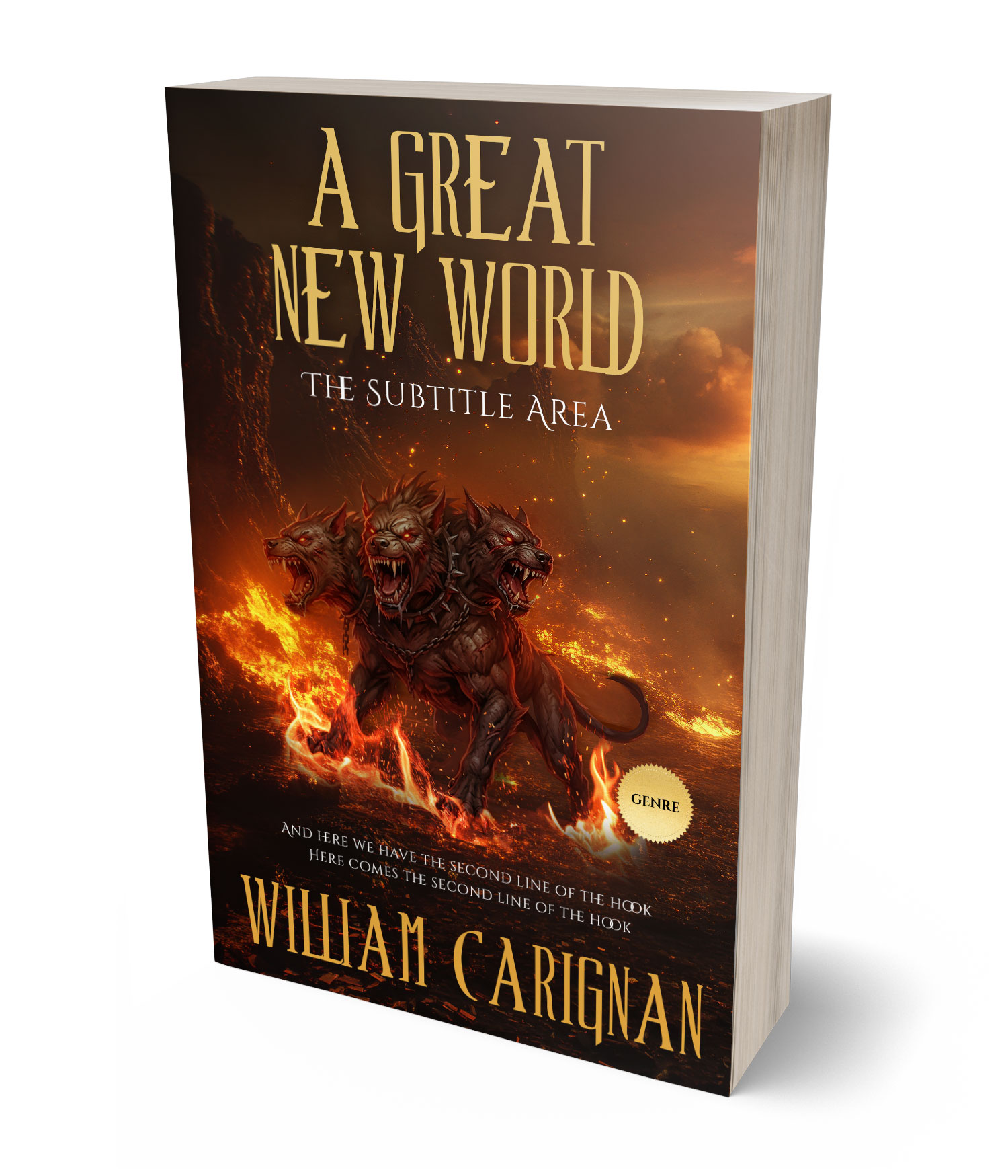 3D view of Premade Fantasy Book Cover - Sambuca #60001 | BookCoverZone*