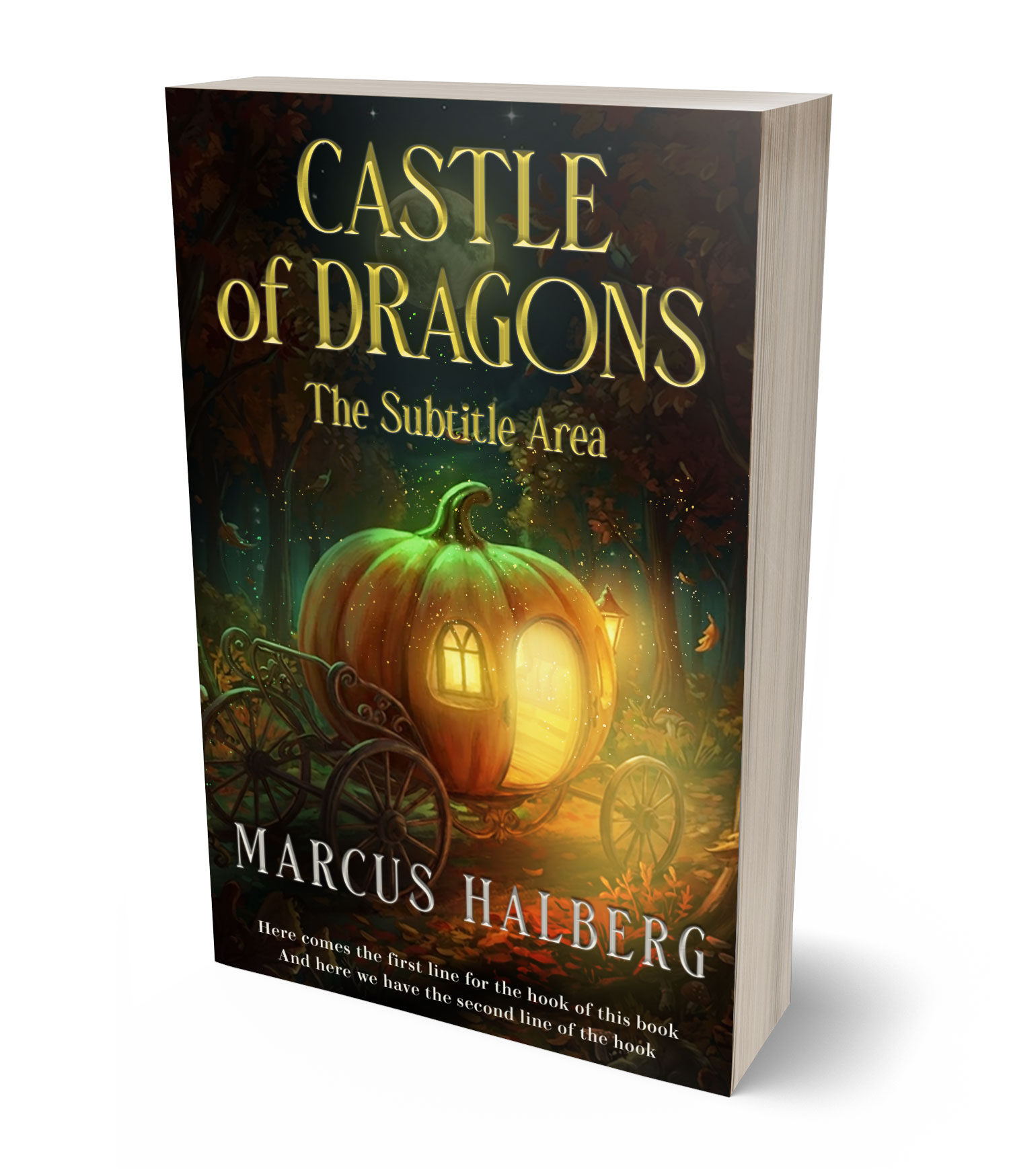3D view of Premade Children's Book Cover - Oil #60006 | BookCoverZone*