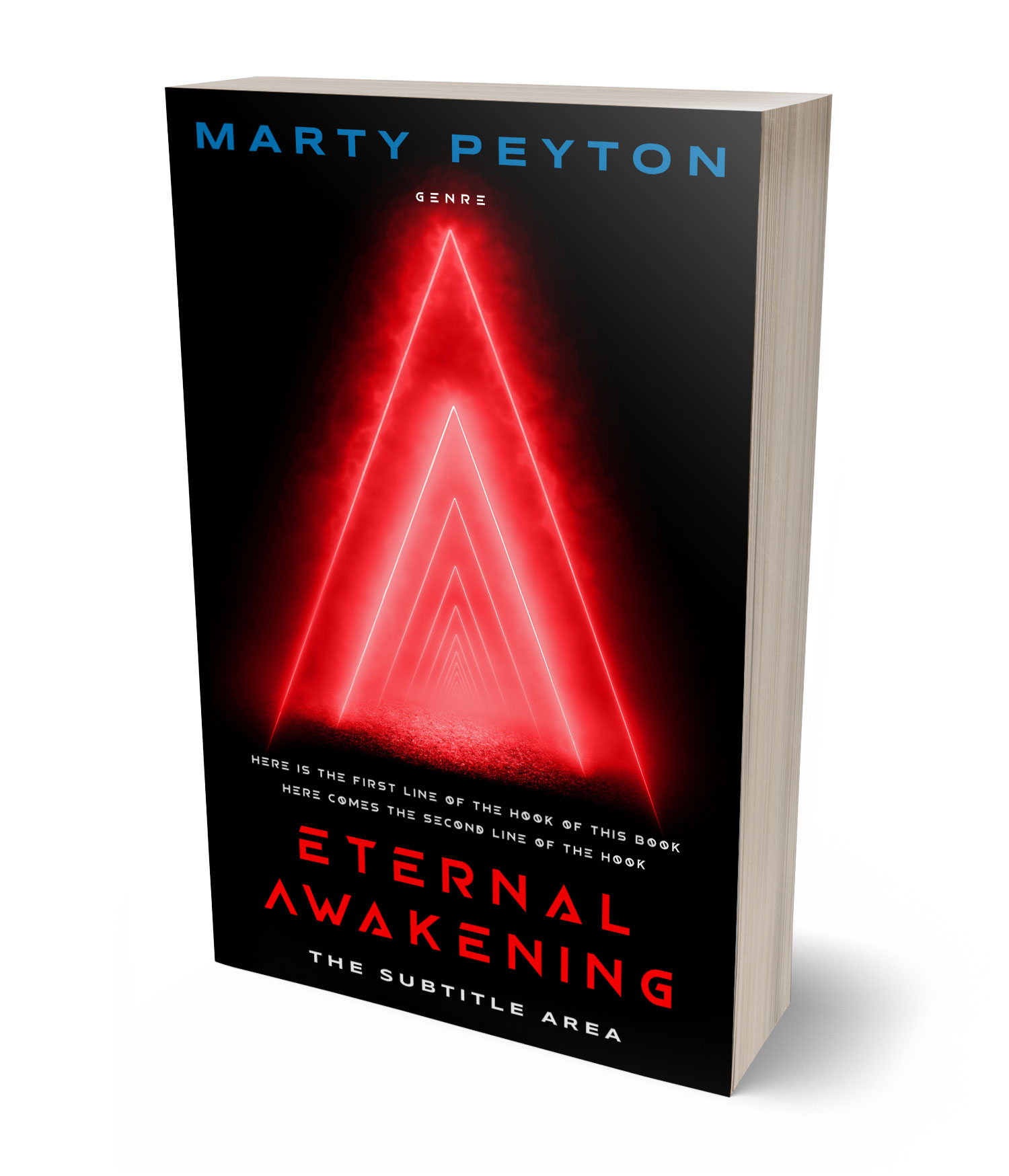3D view of Premade Science Fiction Book Cover - Black #2021786 | BookCoverZone*