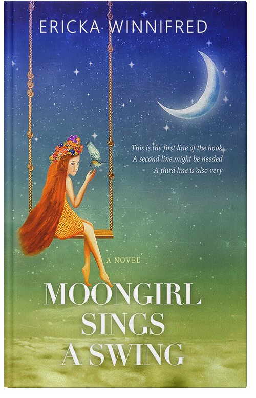 Front view of Premade Fantasy Book Cover - Blue Bayoux