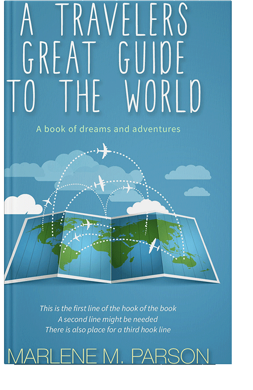 Front view of Boston Blue #104 - Premade Travel Book Cover