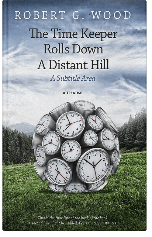 Front view of Premade Abstract Book Cover - Iron