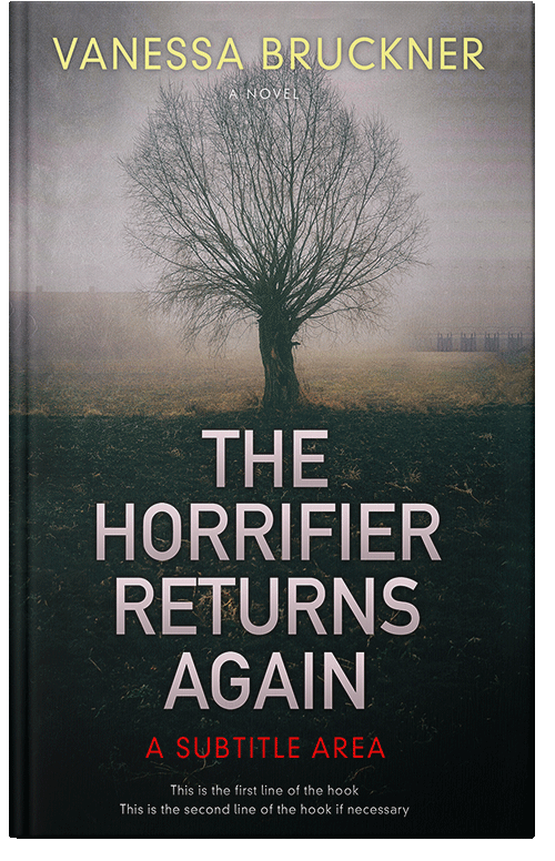 Front view of Premade Horror Book Cover - Silver Rust