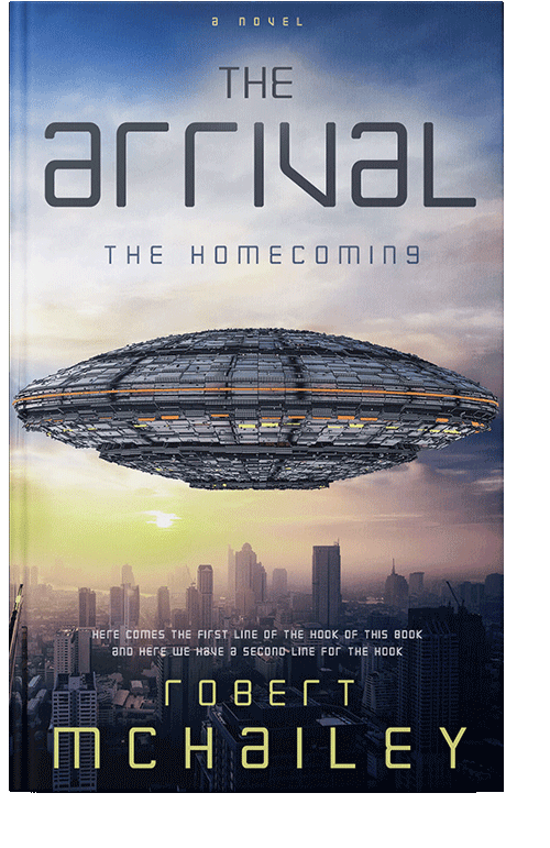 Front view of Ship Gray #281 - Premade Science Fiction Book Cover