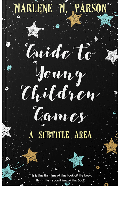 Front view of Black #296 - Premade Abstract Book Cover