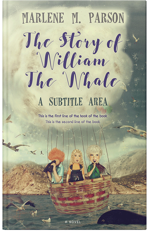 Front view of Premade Children's Book Cover - Thistle Green