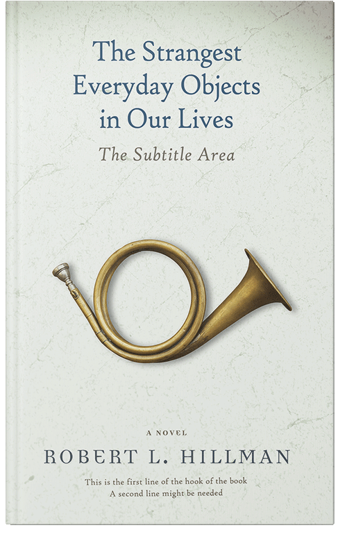 Front view of Premade Abstract Book Cover - Cararra