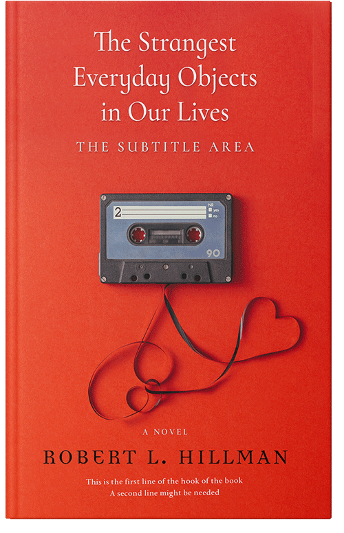 Front view of Premade Literary Fiction Book Cover - Alizarin Crimson