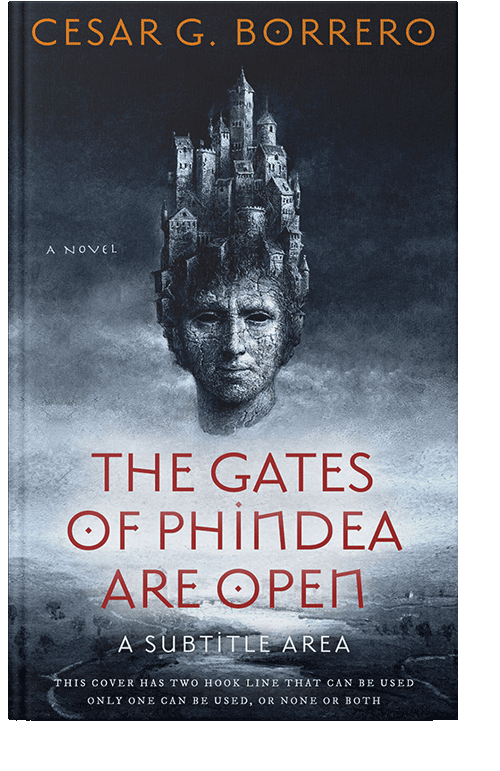 Front view of French Gray #449 - Premade Fantasy Book Cover