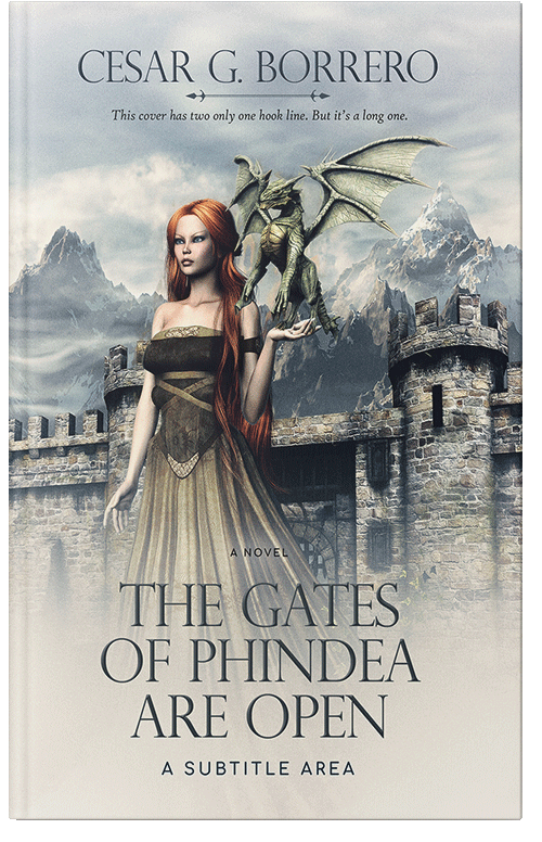 Front view of Timberwolf #453 - Premade Fantasy Book Cover