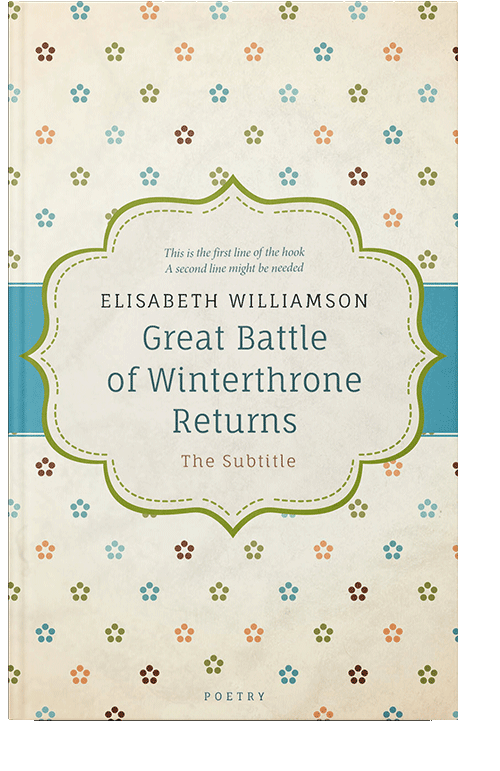 Front view of Quarter Spanish White #574 - Premade Poetry Book Cover