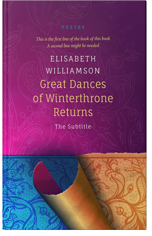 Front view of Premade Poetry Book Cover - Disco