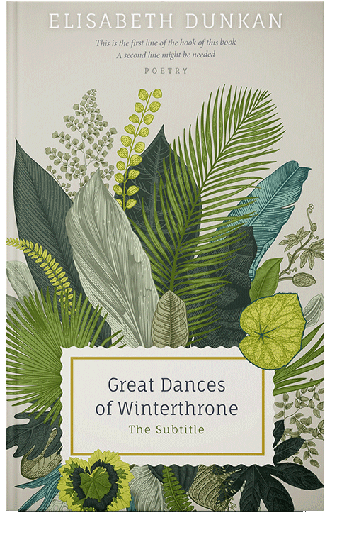 Front view of Moon Mist #578 - Premade Poetry Book Cover