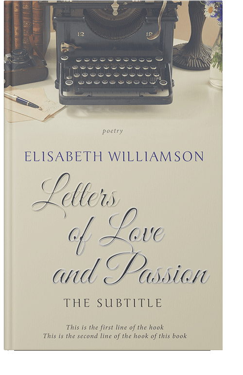 Front view of Tana #617 - Premade Poetry Book Cover