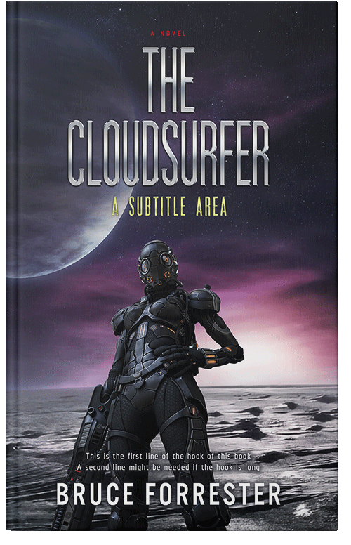 Front view of Premade Science Fiction Book Cover - Steel Gray