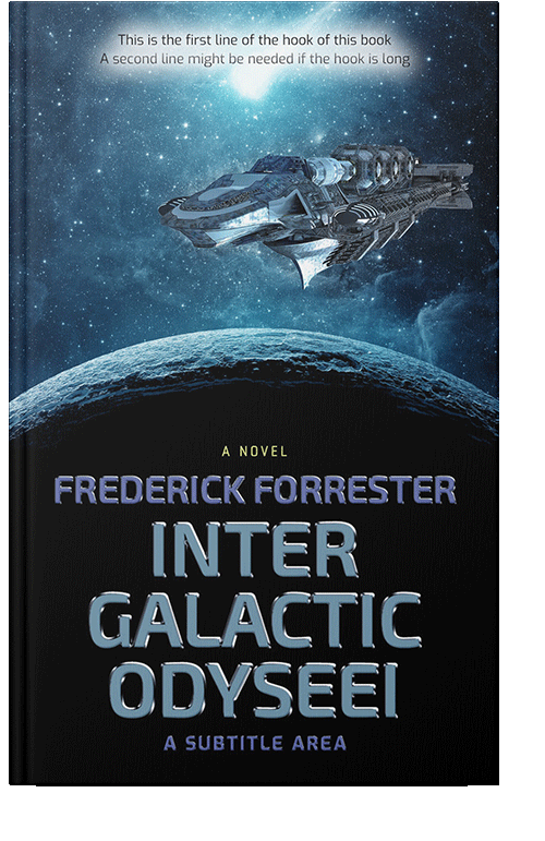 Front view of Ebony #633 - Premade Science Fiction Book Cover