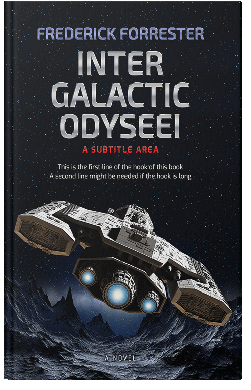 Front view of French Gray #634 - Premade Science Fiction Book Cover