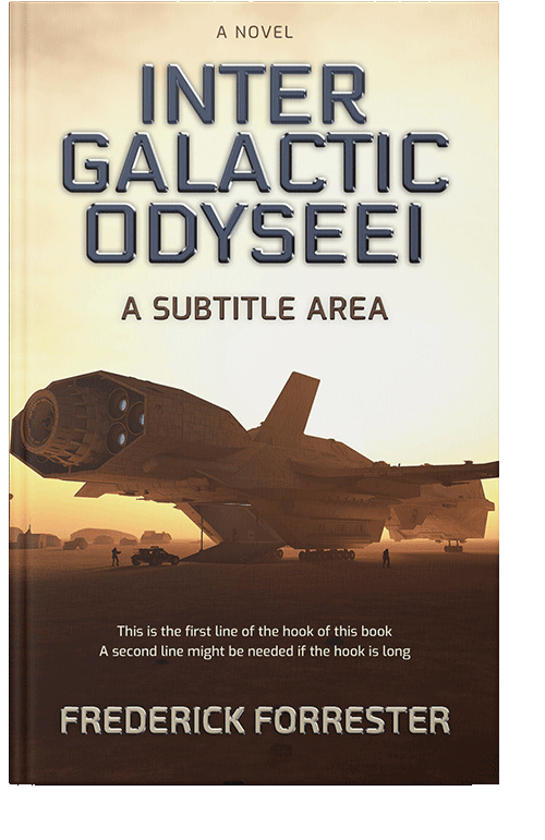 Front view of Albescent White #637 - Premade Science Fiction Book Cover