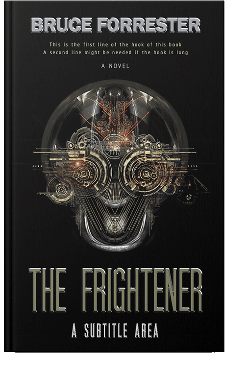 Front view of Heathered Gray #638 - Premade Science Fiction Book Cover