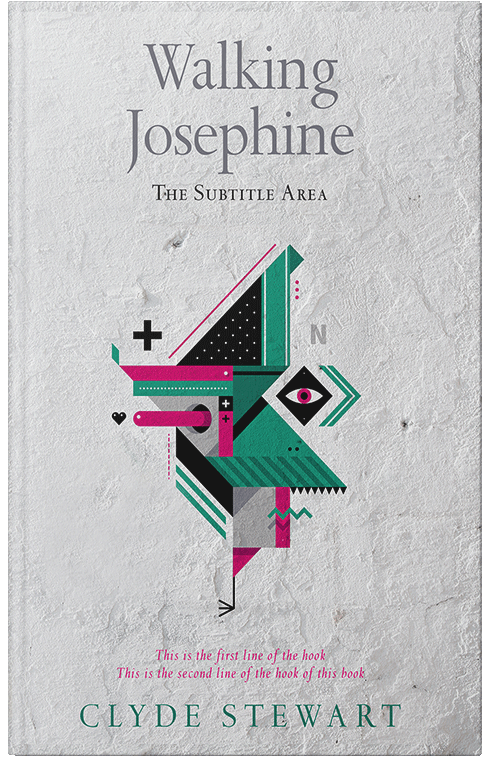 Front view of Premade Abstract Book Cover - Alto