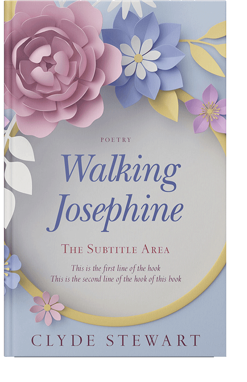 Front view of Gray Suit #689 - Premade Poetry Book Cover