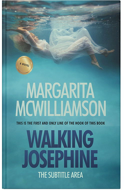 Front view of Premade Mystery & Thriller & Suspense Book Cover - Hippie Blue