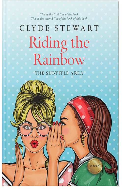 Front view of Premade Abstract Book Cover - Geyser