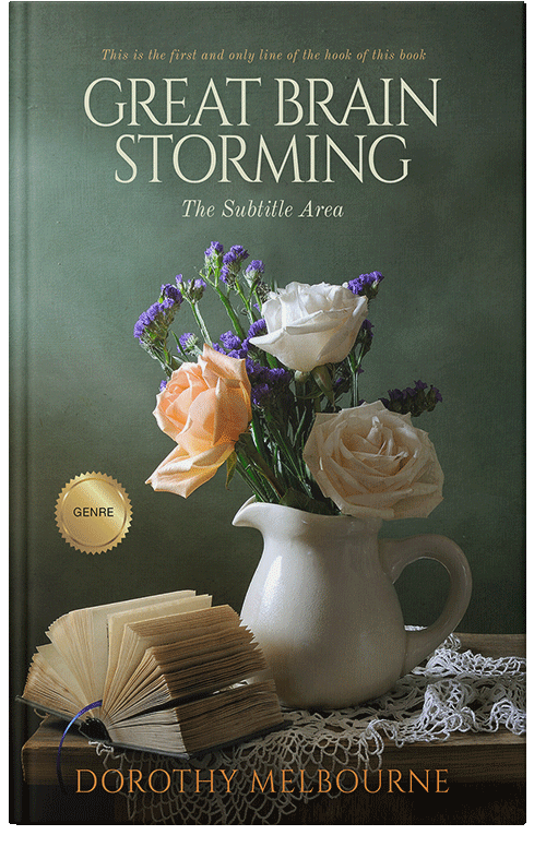 Front view of Premade Abstract Book Cover - Kelp