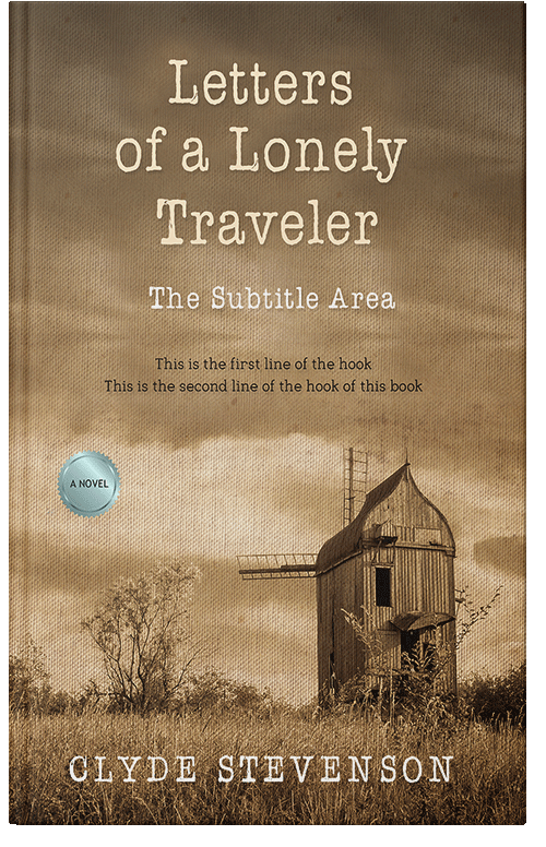 Front view of Premade Travel Book Cover - Leather