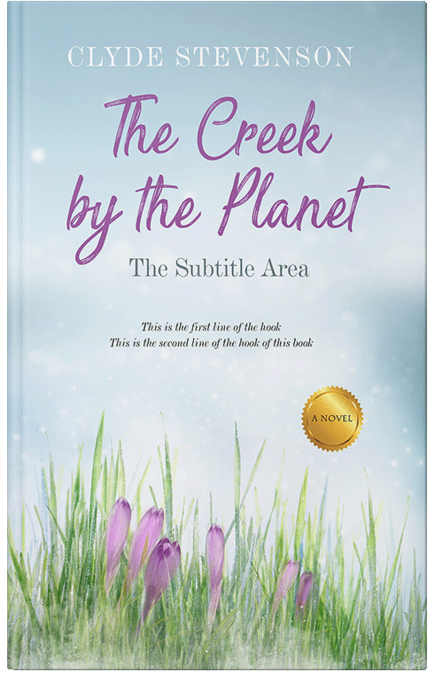 Front view of Premade Abstract Book Cover - Geyser