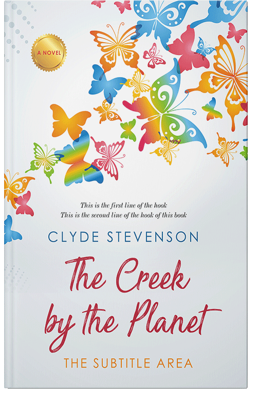 Front view of Premade Abstract Book Cover - Athens Gray