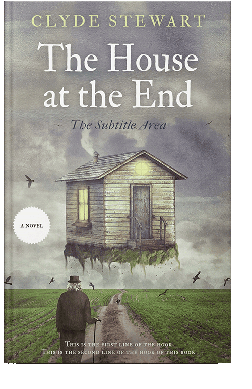 Front view of Natural Gray #908 - Premade Abstract Book Cover