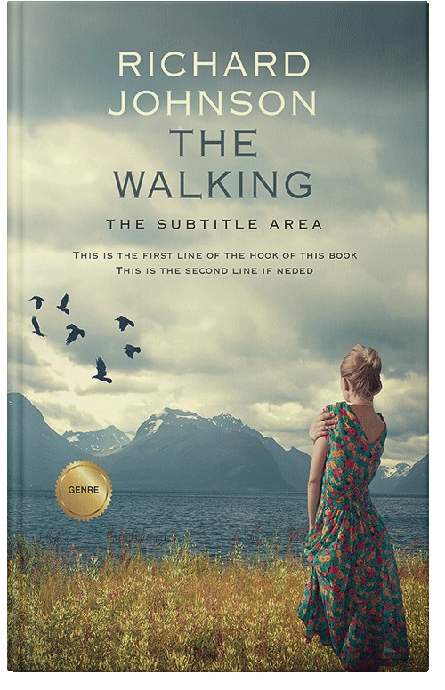 Front view of Foggy Gray #1009 - Premade Romance Book Cover