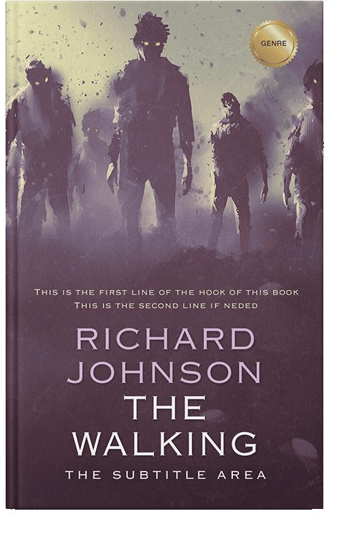 Front view of Eggplant #1012 - Premade Apocalyptica Book Cover