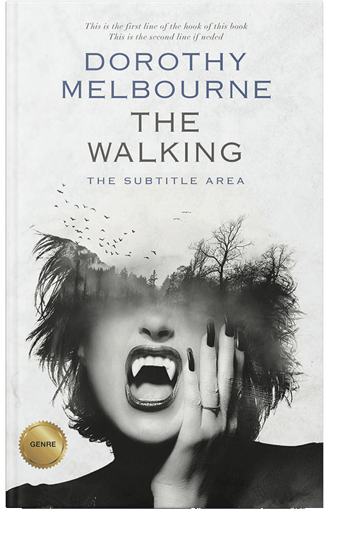 Front view of Gray Nurse #1015 - Premade Horror Book Cover