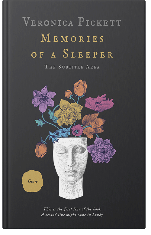 Front view of Premade Abstract Book Cover - Tuna