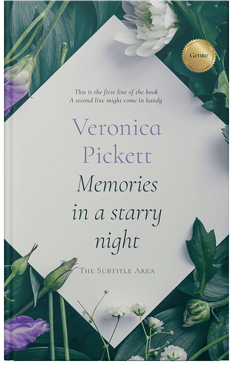 Front view of Nile Blue #1135 - Premade Abstract Book Cover