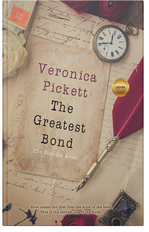 Front view of Premade Abstract Book Cover - Indian Khaki