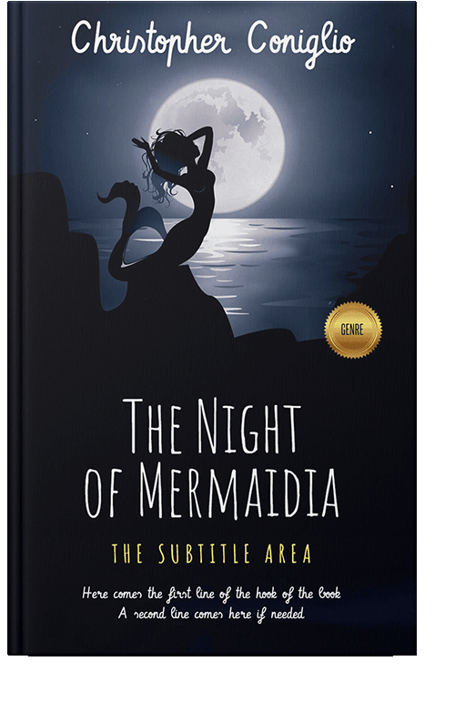 Front view of Ebony #1276 - Premade Fantasy Book Cover