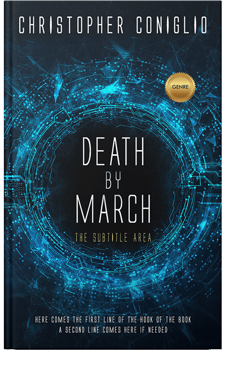 Front view of Black Pearl #1292 - Premade Science Fiction Book Cover