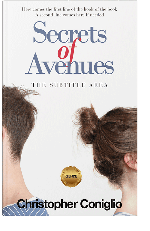 Front view of Clam Shell #1305 - Premade Romance Book Cover