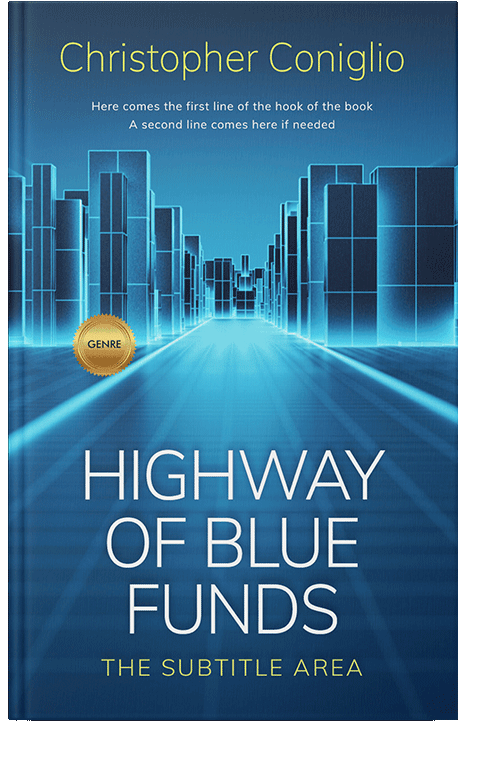 Front view of Chathams Blue #1321 - Premade Business Book Cover