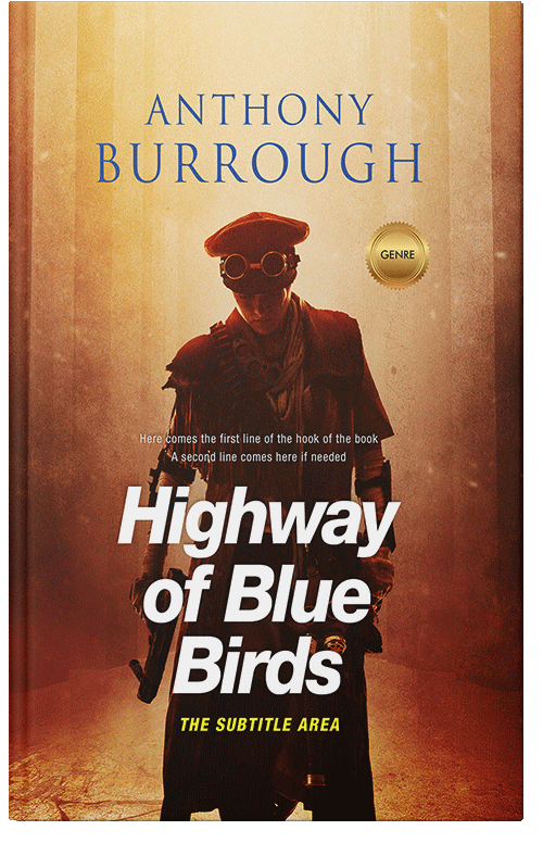 Front view of Premade Mystery & Thriller & Suspense Book Cover - Harvest Gold