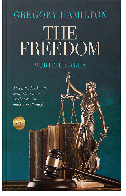 Front view of Premade Literary Fiction Book Cover - Timber Green