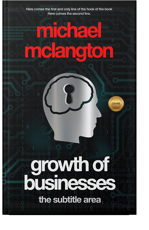 Front view of Black Bean #1368 - Premade Business Book Cover