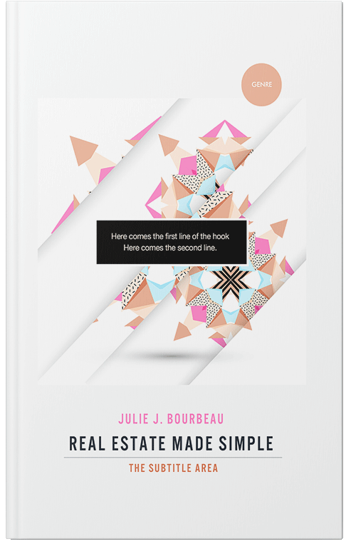 Front view of Premade Abstract Book Cover - Woodsmoke