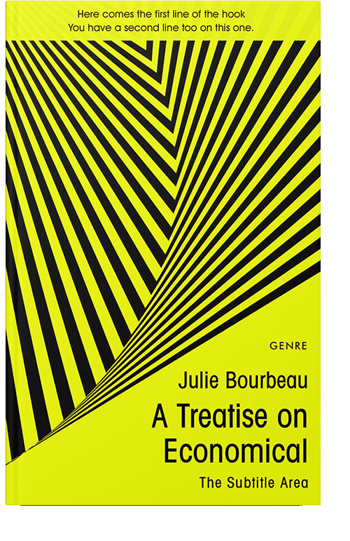 Front view of Yellow #1392 - Premade Abstract Book Cover