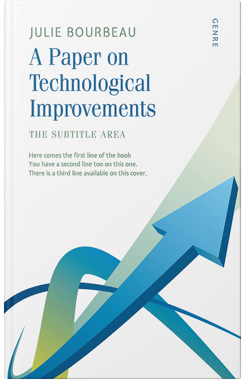 Front view of Premade Business Book Cover - Eastern Blue