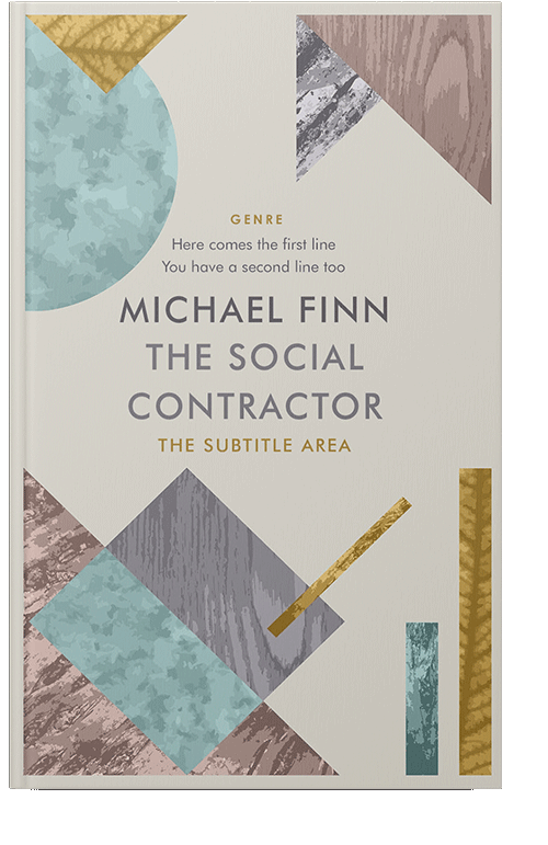 Front view of Quill Gray #1404 - Premade Abstract Book Cover