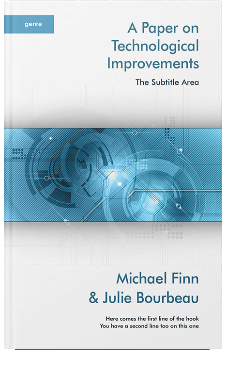 Front view of Boston Blue #1406 - Premade Science Fiction Book Cover